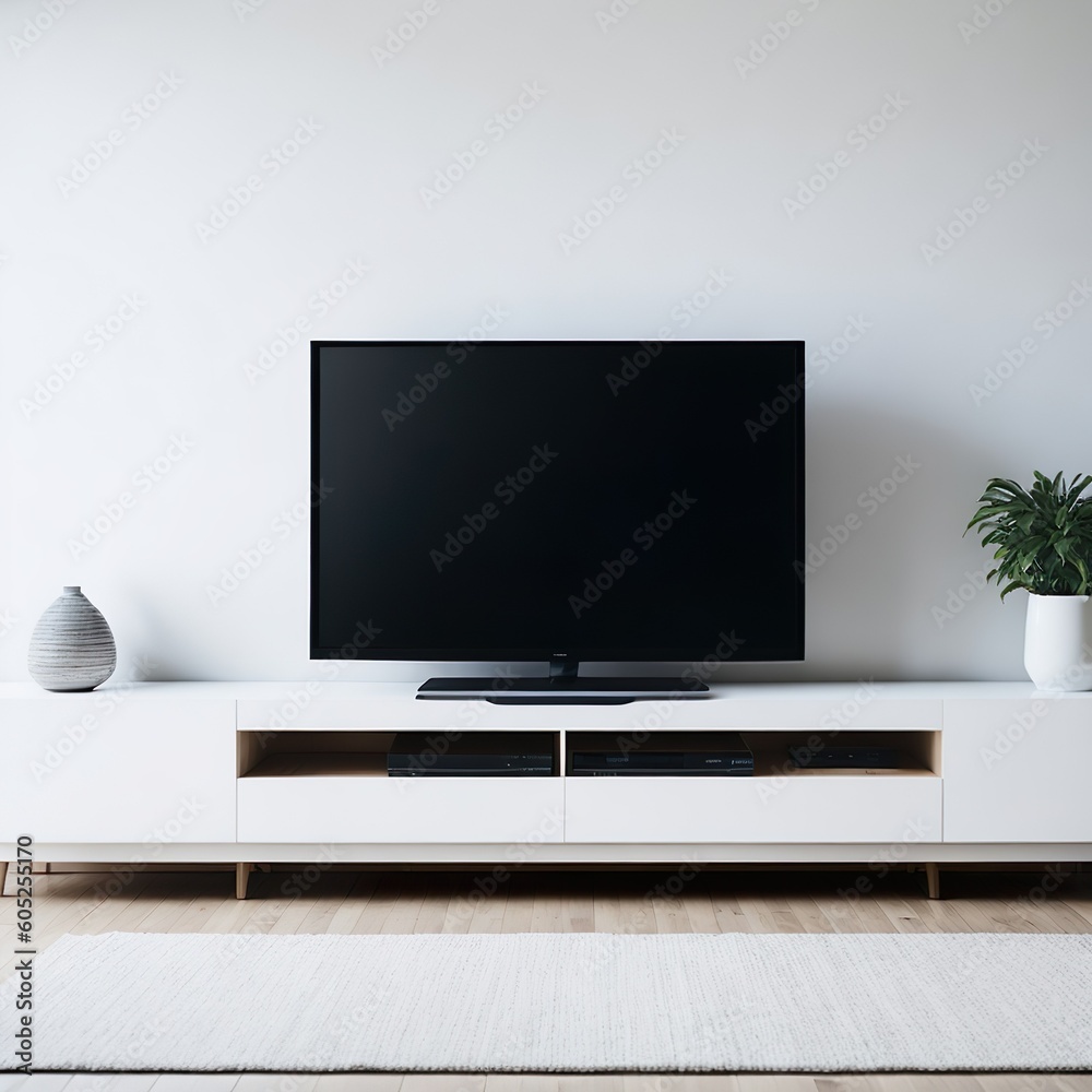 modern living room with tv