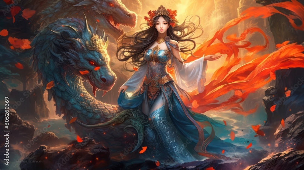 Chinese fantasy style scene art