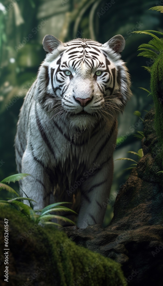 white tiger in zoo