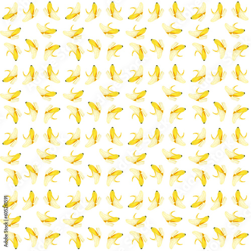 Watercolor seamless bananas pattern, Hand drawn tropical print, Summer fruit illustration, Fresh organic food, Food botanical illustration wallpaper, Yellow fruit background