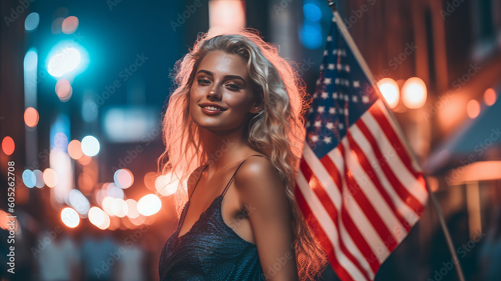 girls for usa independence day. Generative AI