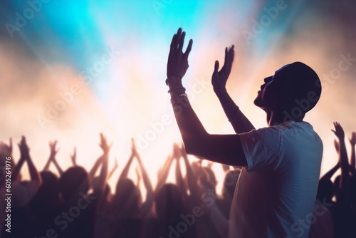 church concept: worship and praise, Generative AI