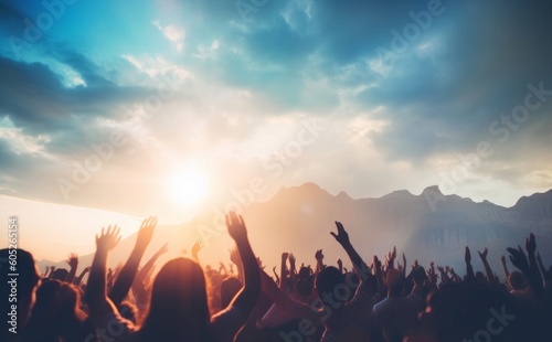 church concept: worship and praise, Generative AI