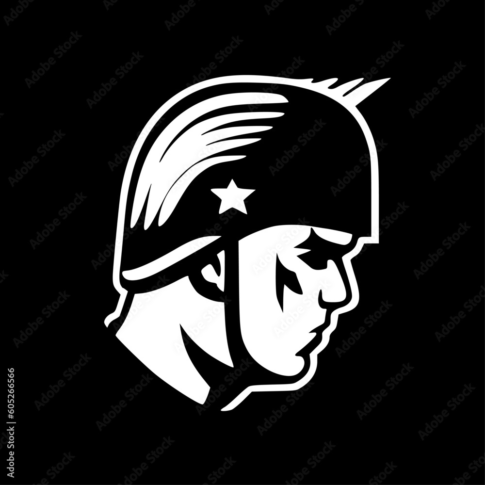 Army | Black and White Vector illustration Army | Black and White Vector illustration