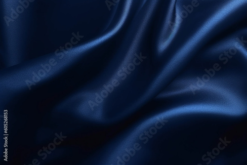 Abstract dark blue background, Silk satin, Navy blue color, Elegant background