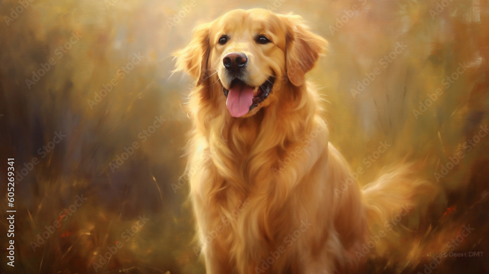 A golden retriever dog