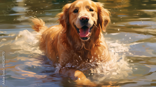 A golden retriever dog © DLC Studio