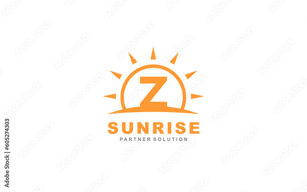 Obraz premium Z Letter of sun logo for template