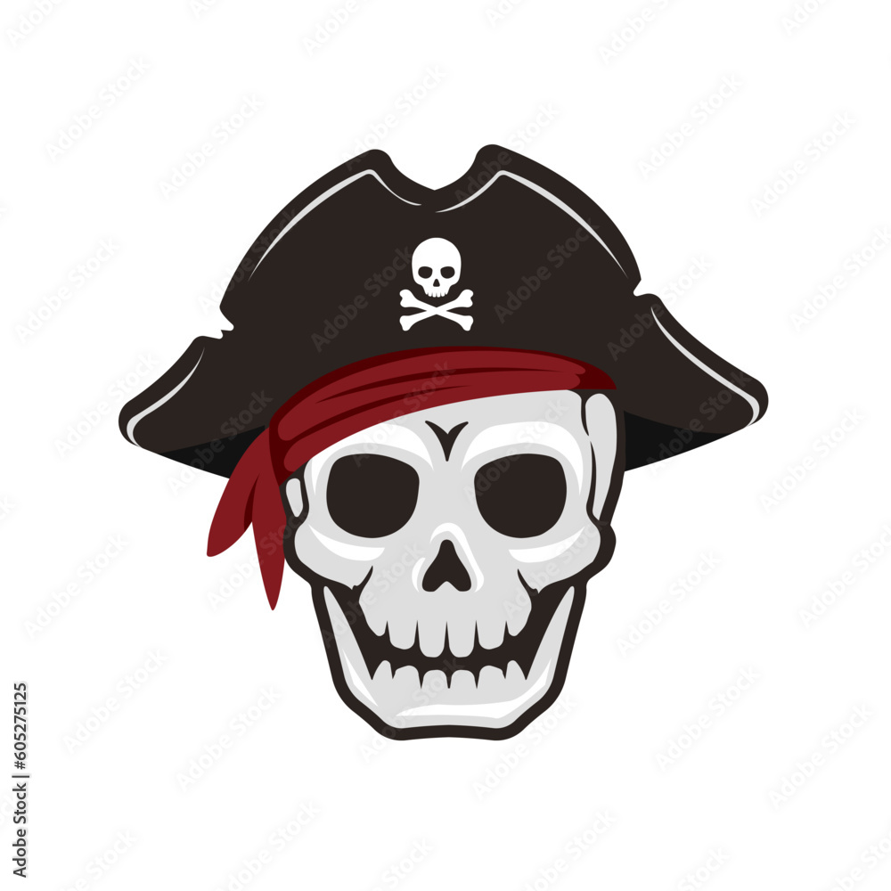 Pirates skull head vector illustration Pirates skull head vector illustration