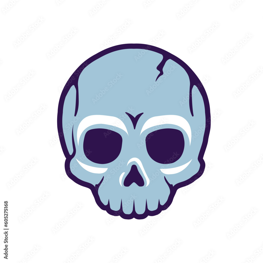 Fototapeta premium Skull head vector illustration