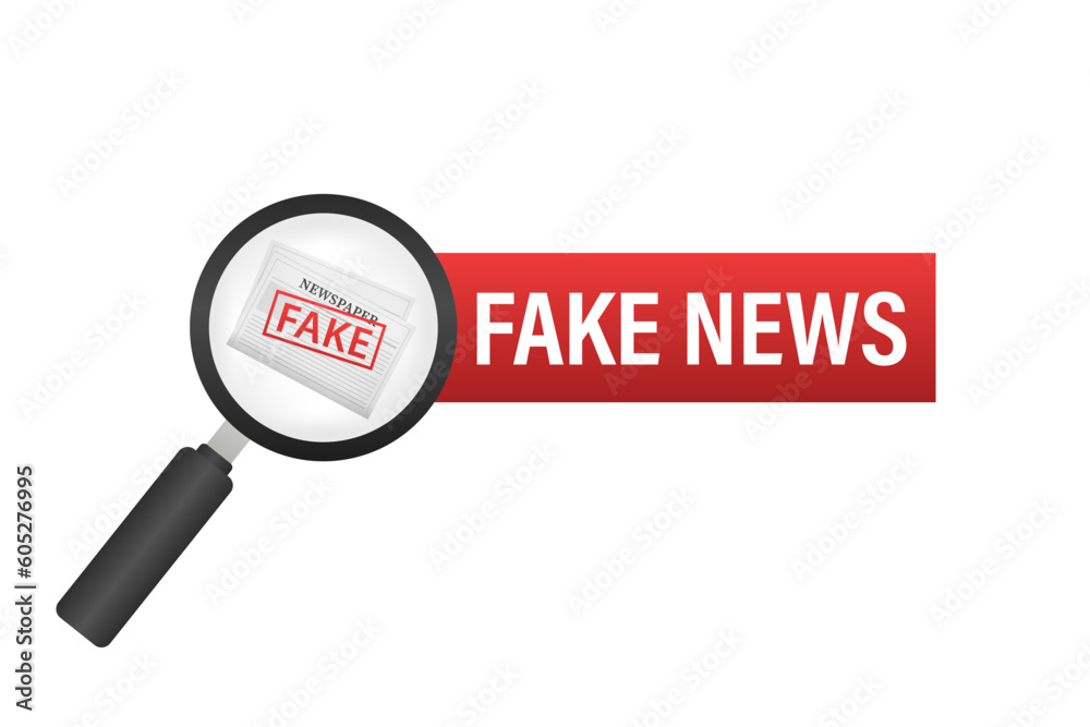 Fake newspaper template. Fake news. Newspaper template with fake world news, economy, business. Magnifying. Daily news. Check the truth and don't share fake news. Vector illustration Fake newspaper template. Fake news. Newspaper template with fake world news, economy, business. Magnifying. Daily news. Check the truth and don't share fake news. Vector illustration