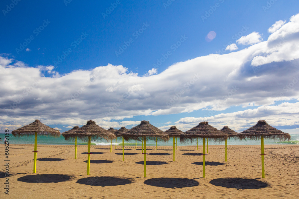 Playa en Torremolinos, costa del sol, Málaga, andalucia Playa en Torremolinos, costa del sol, Málaga, andalucia