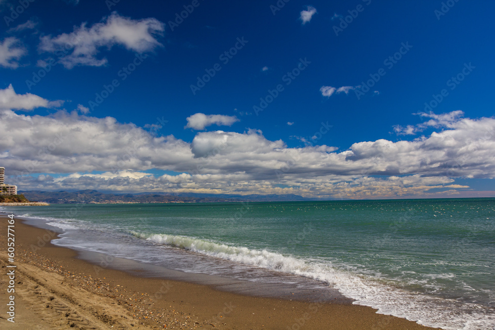 Playa en Torremolinos, costa del sol, Málaga, andalucia