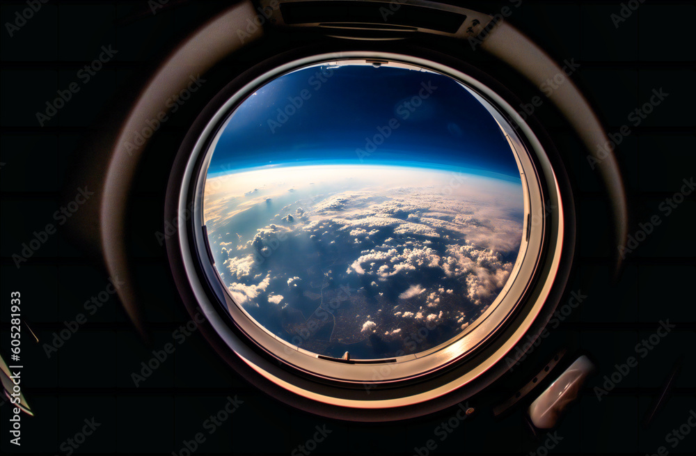 a view through an airplane window a view through an airplane window