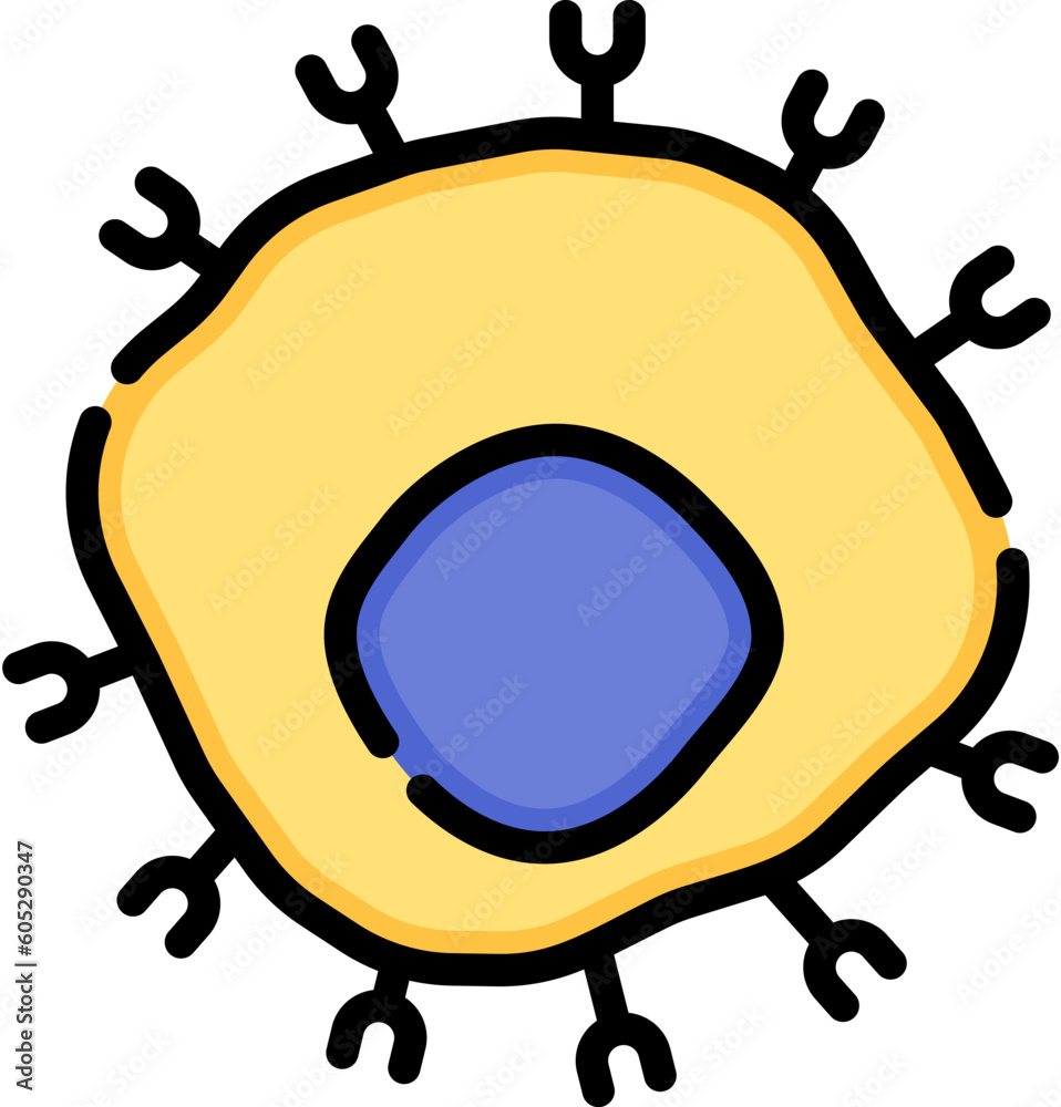 T Cell Icon. T Cell Vector illustration isolated on transparent ...