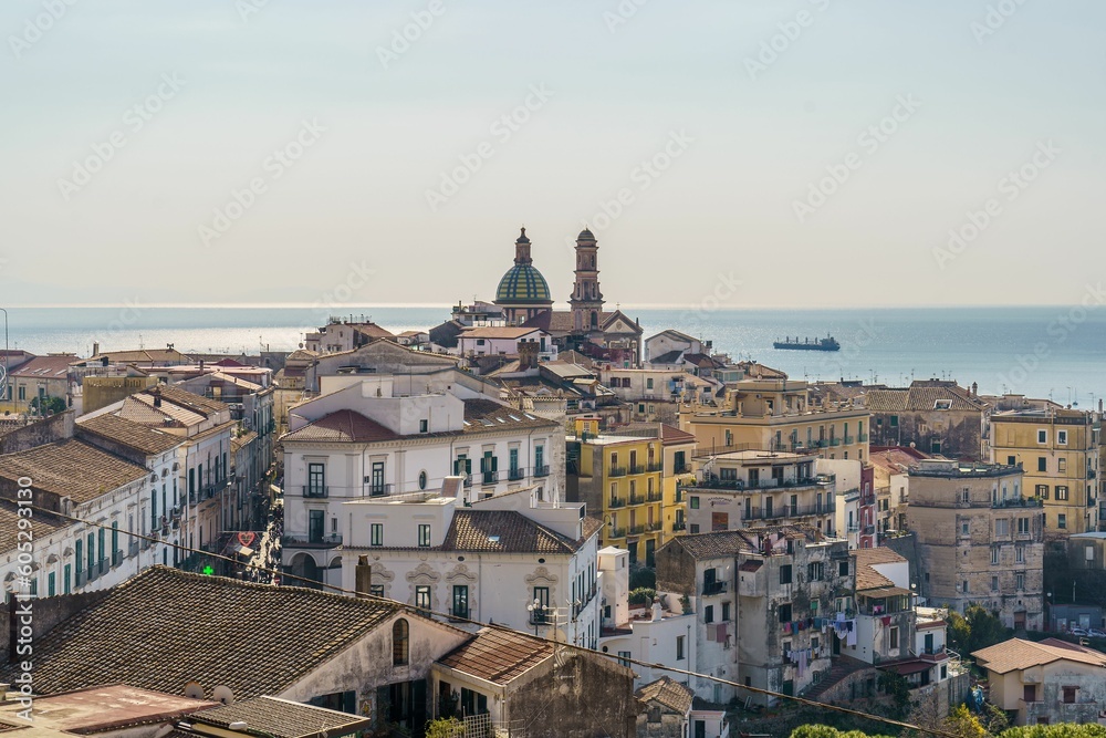 Beautiful shot of the town of Vietri Sul Mare during the day in Italy