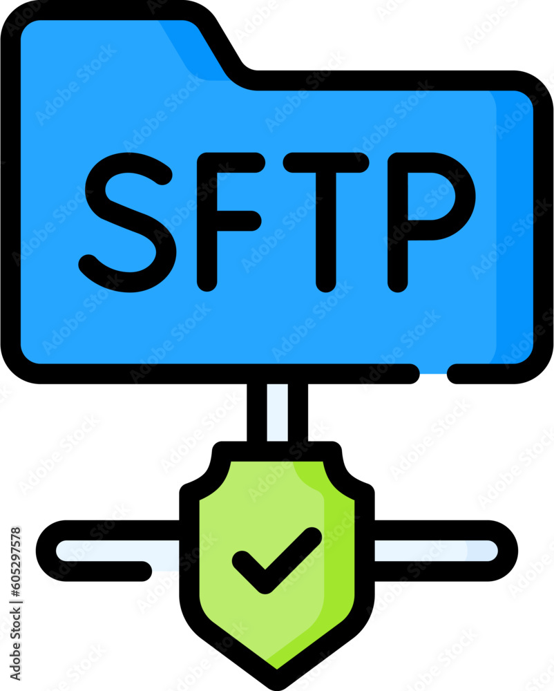 Sftp Icon. Sftp Vector illustration isolated on transparent background ...