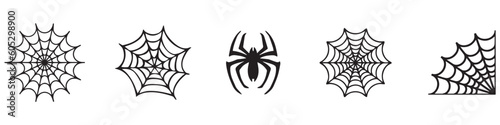 Leinwand Poster Spider Web Icon Vector Logo Template Illustration Design