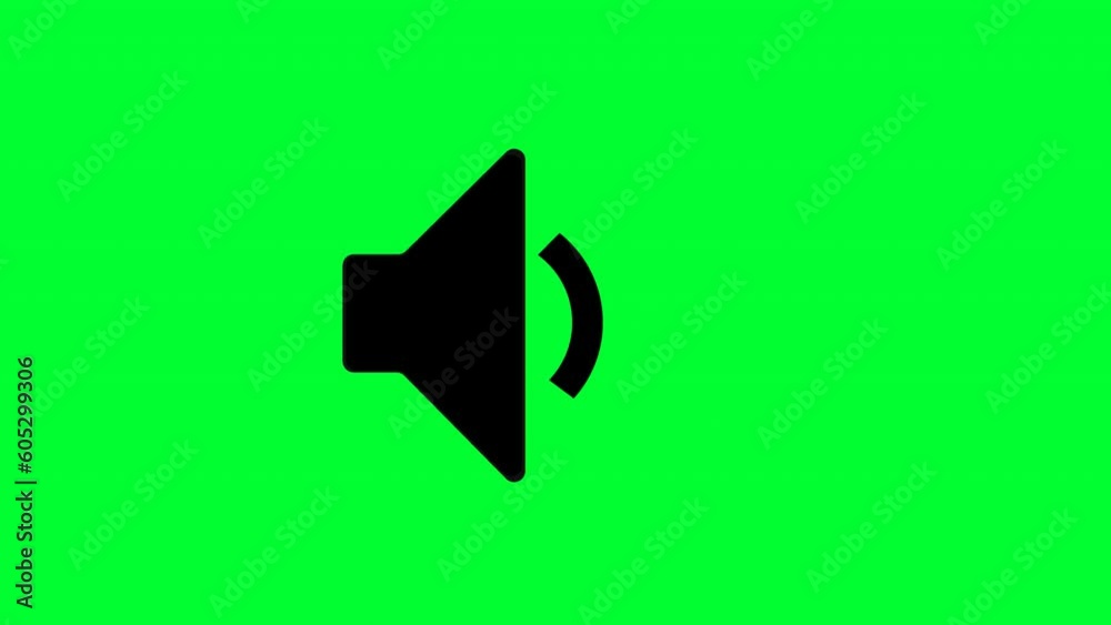 3d rendered animation of a sound icon on a green screen background 3d rendered animation of a sound icon on a green screen background