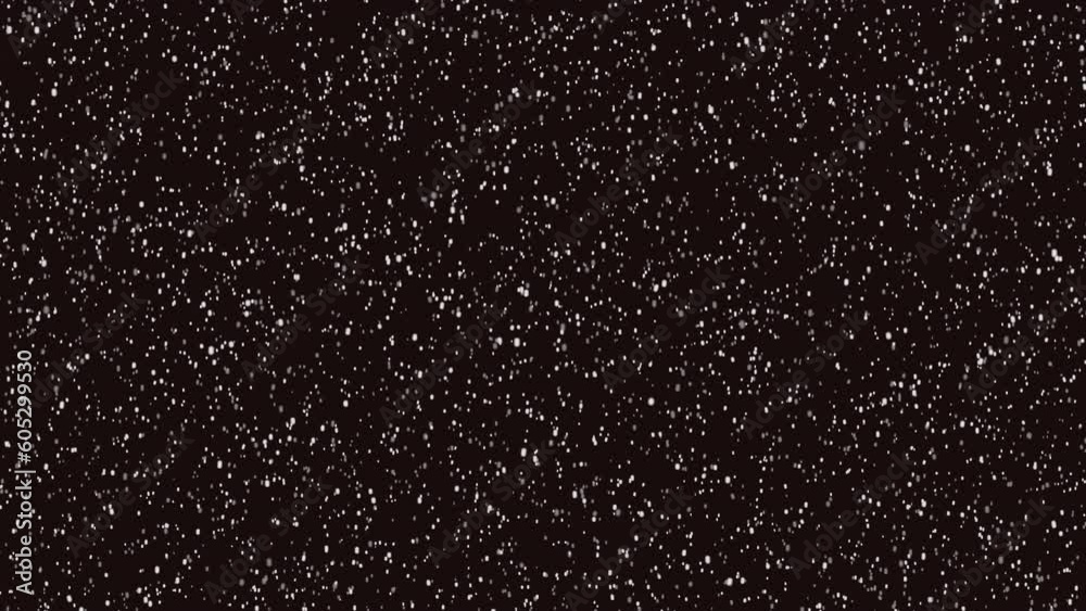 Simple animation of falling snow isolated on a black background Simple animation of falling snow isolated on a black background