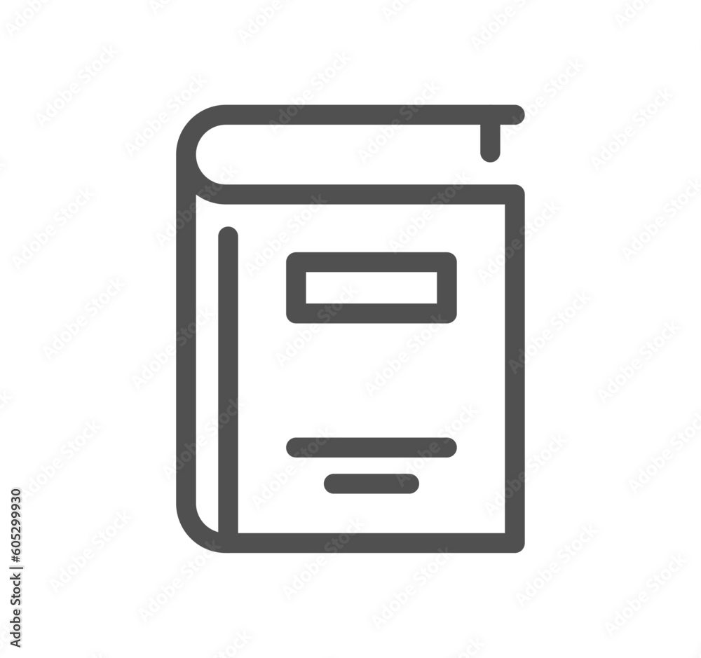 Book related icon outline and linear vector. Book related icon outline and linear vector.