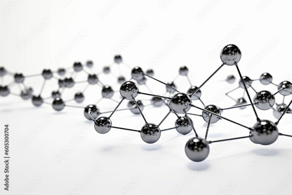 network of molecules on white background connected to each other Generative AI network of molecules on white background connected to each other Generative AI