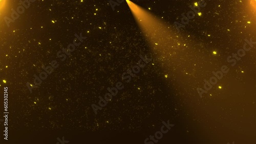 Gold spot lights. Computer generated 3d render