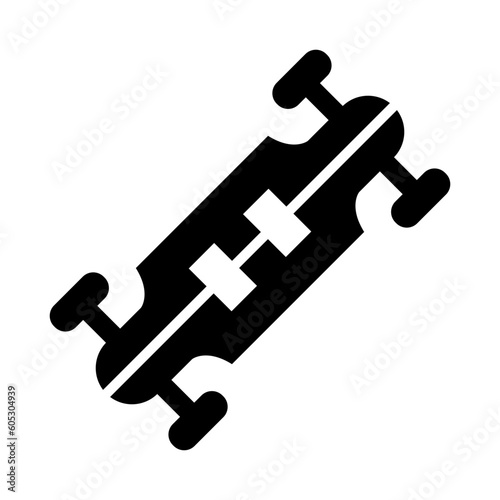 Longboard Vector Glyph Icon Design
