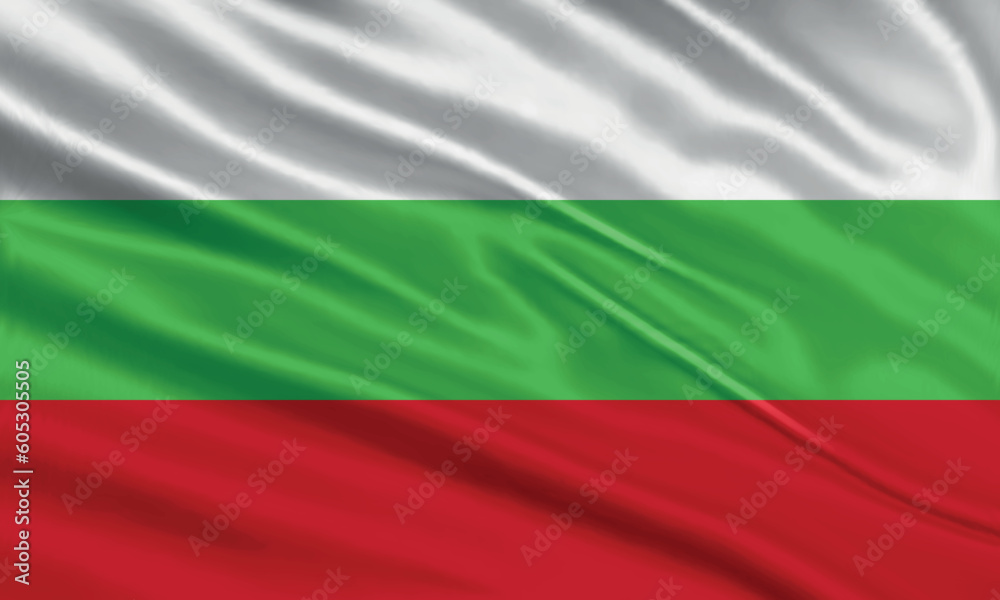 Bulgaria flag design. Waving Bulgaria flag made of satin or silk fabric. Vector Illustration. Bulgaria flag design. Waving Bulgaria flag made of satin or silk fabric. Vector Illustration.