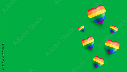 Pride month illustration design with rainbow heart