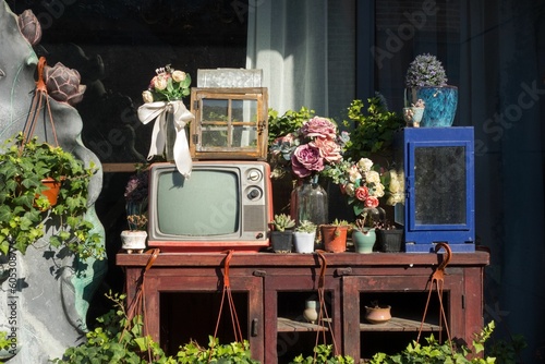 Group of old objects in the daylight