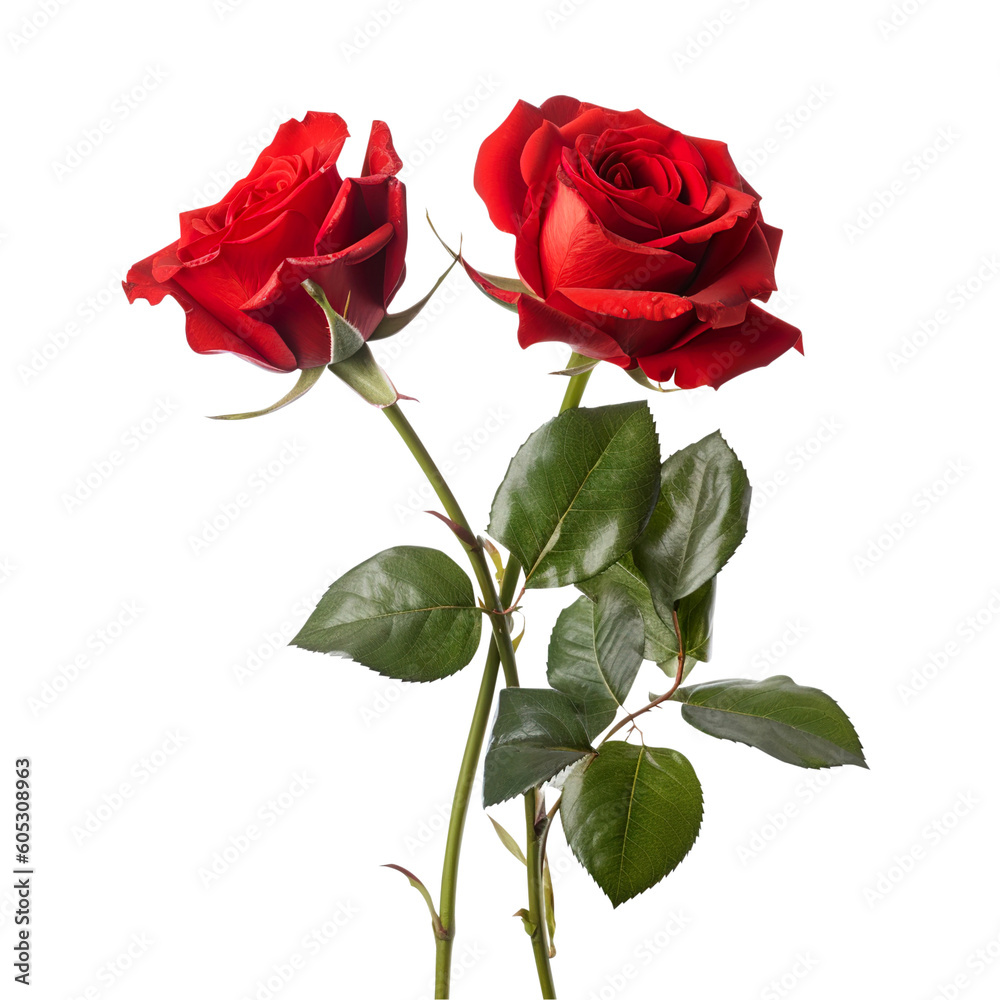 Naklejka premium red rose created with Generative AI