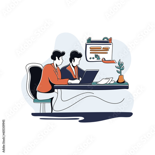 Academic Conferences Illustrate a scene representing an academic conference focused on business and management, with researchers, scholars, and industry professionals exchanging knowledge and ideas
