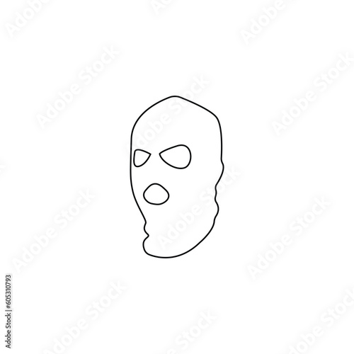 criminal mask black icon vector illustration