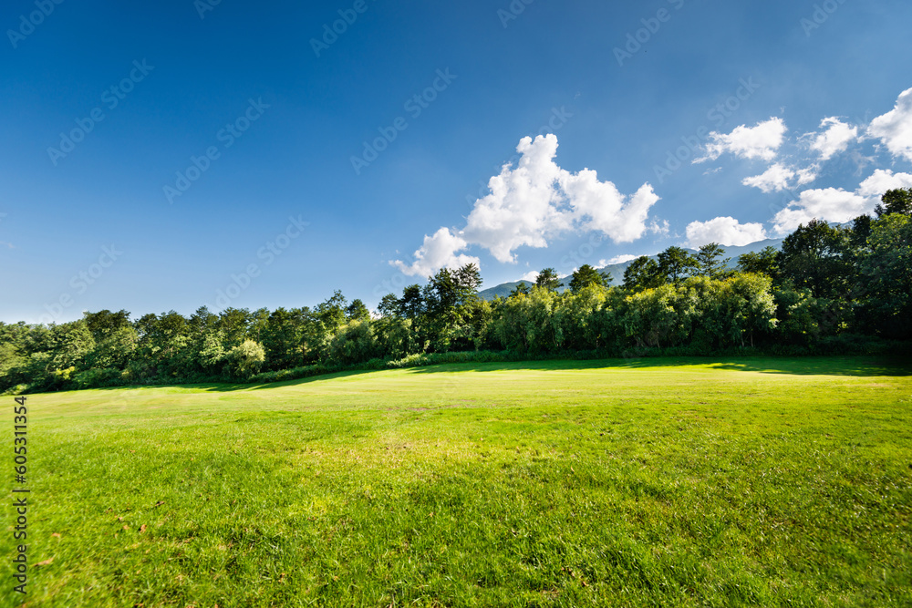 Landscape of golf course in the countryside Landscape of golf course in the countryside