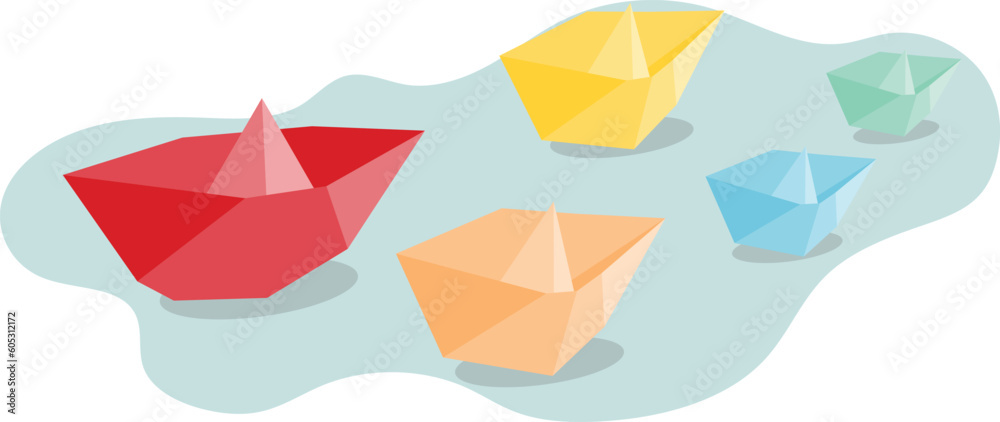 origami paper boat vector image origami paper boat vector image