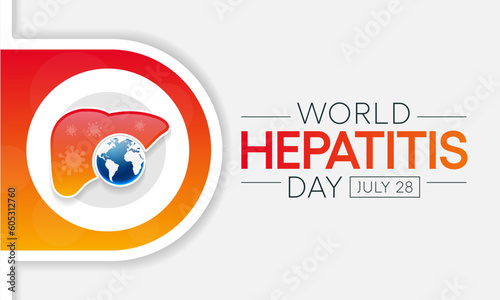 World Hepatitis day is observed every year on July 28, When the liver is inflamed or damaged, its function can be affected and certain medical conditions can cause hepatitis. Vector illustration