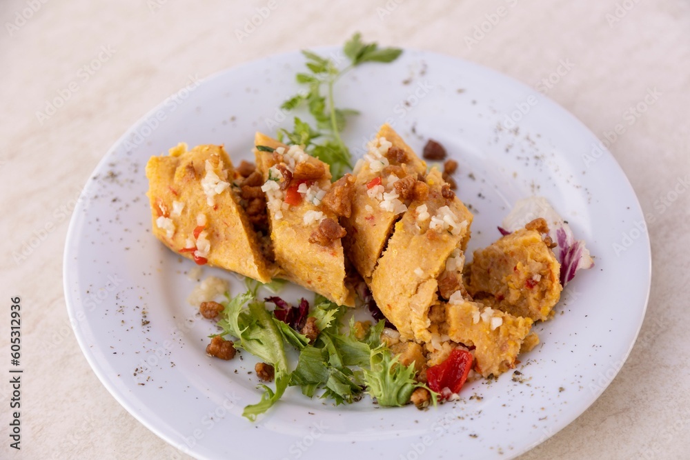 Closeup of delicious food on plate