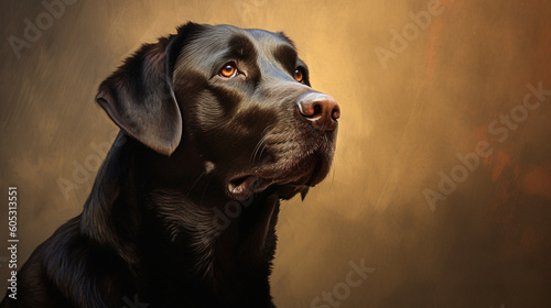portrait of a black labrador dog