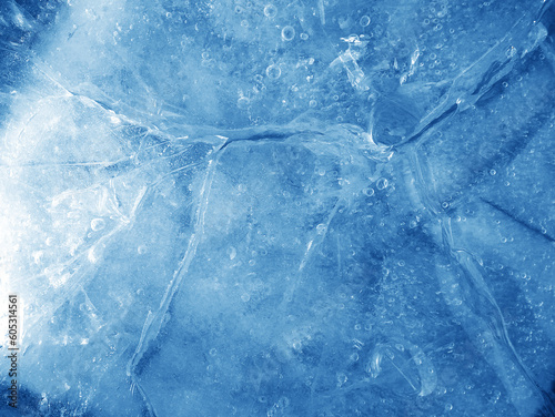Frozen water texture background. Texture of the ice. Frozen scratched texture.