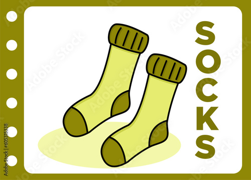 warm socks for children. socks free vector