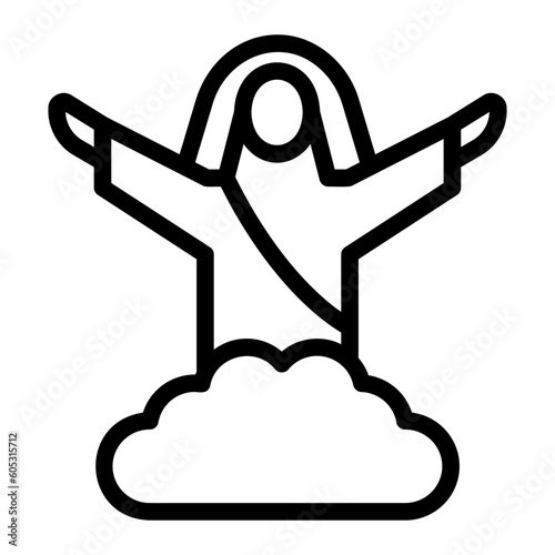 jesus line icon