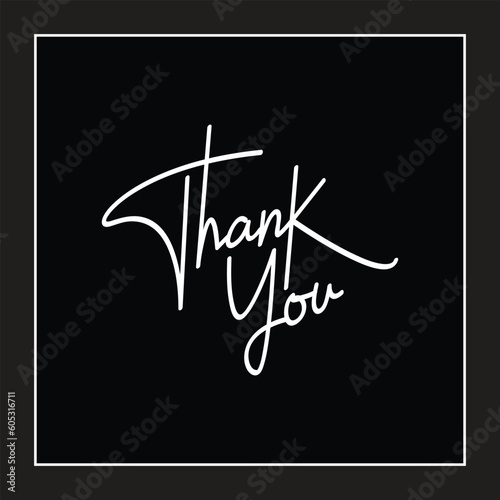 Thank you Card in Handwritten Signature Style