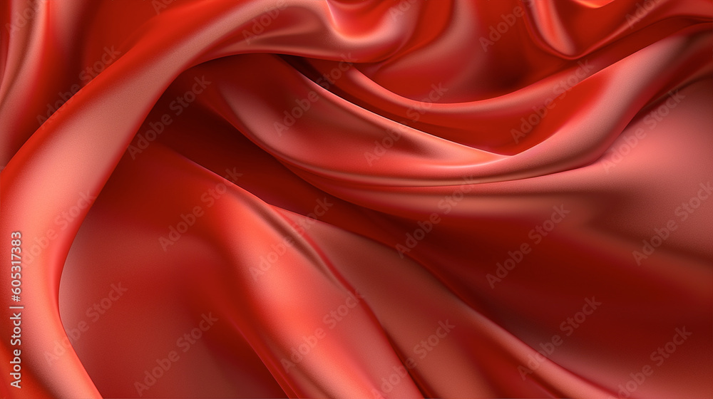 Fototapeta premium Generative ai illustration of abstract drapery Silk background