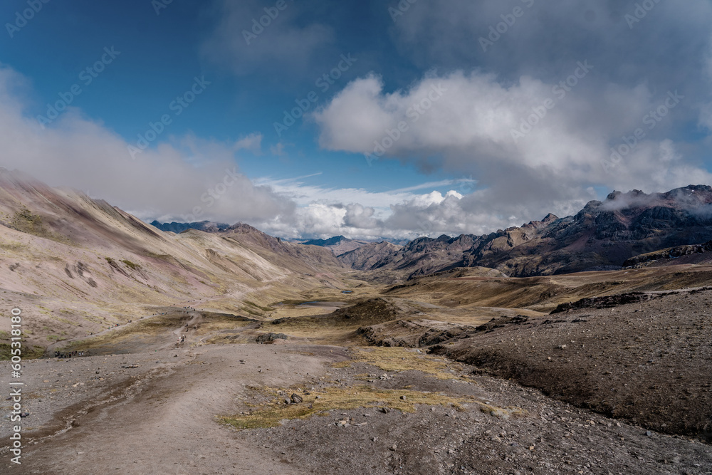 Andes landscape with sky in peru