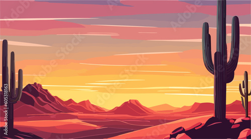 Valokuva Desert landscape abstract art background