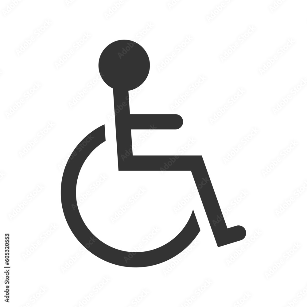 Wheelchair icon. Disabled symbol. Handicap and invalid wc sign. Vector illustration image. Wheelchair icon. Disabled symbol. Handicap and invalid wc sign. Vector illustration image.