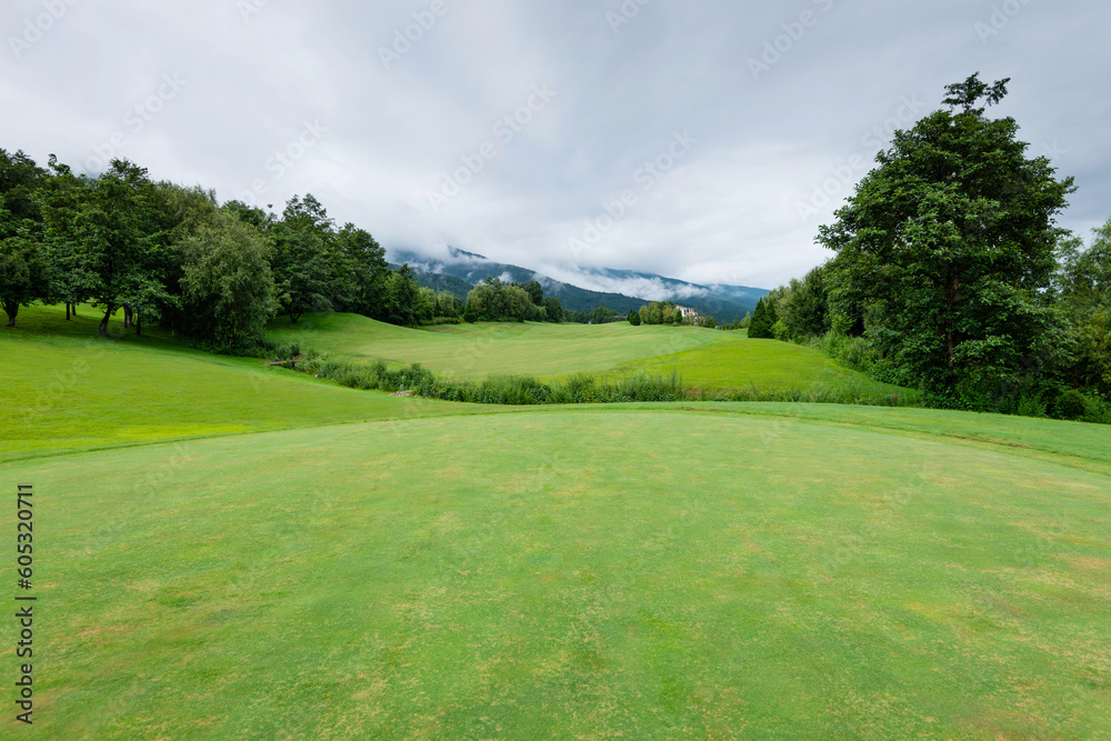 Landscape of golf course in the countryside