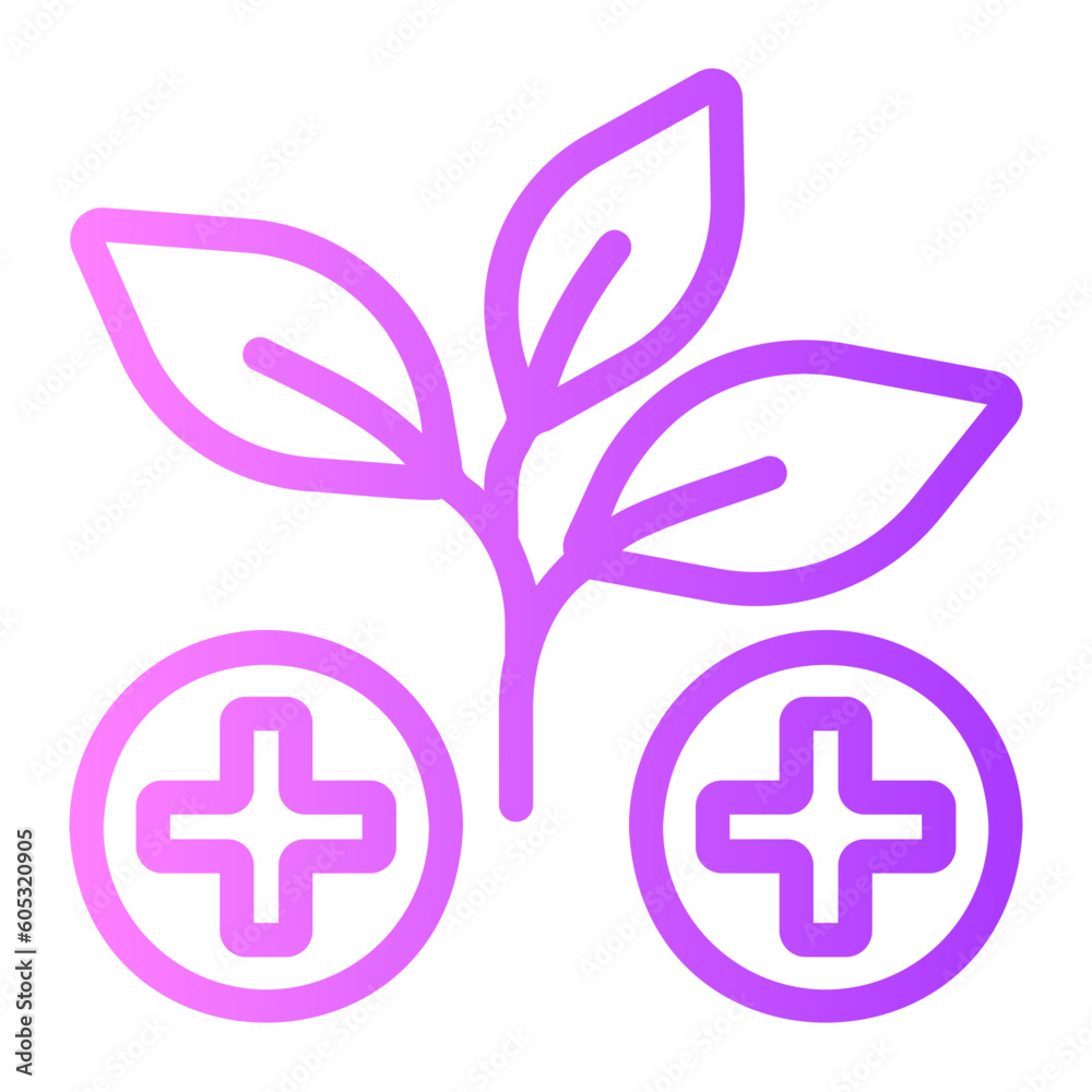 Fototapeta premium herbal gradient icon