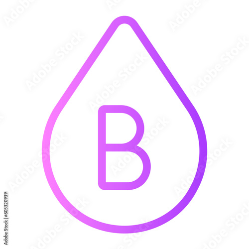 blood type b gradient icon